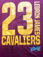 Load image into Gallery viewer, Cleveland Cavaliers Shirt Adult Medium Lebron James #23 Maroon Gold Majestic Men