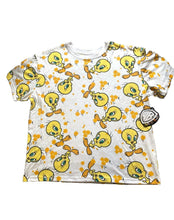 Load image into Gallery viewer, Tweety Bird Shirt Womens Large Yellow AOP Flower Looney Tunes Warner Bros NWT