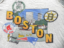 Load image into Gallery viewer, VTG Boston HOME TEAMS Shirt Adult Extra Large Single Stitch Celtics Red Sox Mens