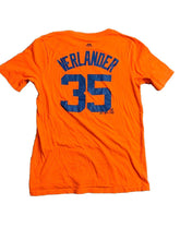 Load image into Gallery viewer, Detroit Tigers Shirt Youth Extra Large Orange Justin Verlander #35 Majestic Boy