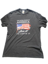 Load image into Gallery viewer, USA America Shirt Adult Large Love It Or Leave It Patriotic American Flag Mens