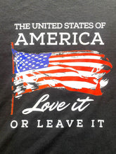 Load image into Gallery viewer, USA America Shirt Adult Large Love It Or Leave It Patriotic American Flag Mens