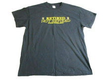 Load image into Gallery viewer, Military Shirt Adult Extra Large Black Army Retired Not Expired USA Star Mens