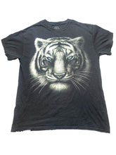 Load image into Gallery viewer, DOM Shirt Adult Medium Black Tiger Face Big Cat Spirited Y2K Streetwear Mens