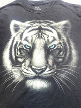 Load image into Gallery viewer, DOM Shirt Adult Medium Black Tiger Face Big Cat Spirited Y2K Streetwear Mens