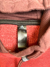 Load image into Gallery viewer, Adidas Sweatshirt Adult Medium Red Maroon Three Stripe Logo Hoodie Pullover Mens