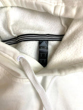 Load image into Gallery viewer, Adidas Sweatshirt Adult Medium White Kangaroo Pocket Hoodie Fleece Pullover Men