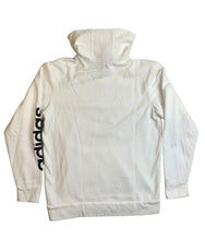 Load image into Gallery viewer, Adidas Sweatshirt Adult Medium White Kangaroo Pocket Hoodie Fleece Pullover Men