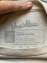 Load image into Gallery viewer, Catana Shark Shirt Adult Large Beige Samurai Japanese Riding Cat Streetwear Mens