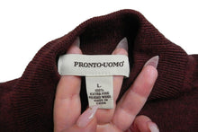 Load image into Gallery viewer, Pronto Uomo Sweater Adult Large Burgundy Merino Wool Outerwear Pullover Mens