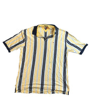 Load image into Gallery viewer, Tommy Hilfiger Shirt Adult Extra Large Yellow Black Striped Casual Golf Polo Men