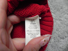 Load image into Gallery viewer, VTG Chaps Sweater Adult Large Red Knitwear Crest Logo Outerwear Pullover Mens