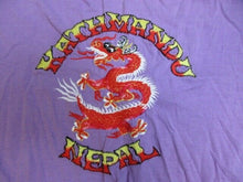 Load image into Gallery viewer, VTG Kathmandu Nepal Shirt Adult Small Dragon Embroidered Single Stitch 80s Mens