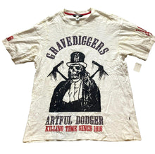 Load image into Gallery viewer, Artful Dodger Shirt Adult Extra Large White Grave Digger Killing Time Grunge Men