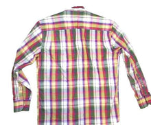 Load image into Gallery viewer, Alan Flusser Shirt Adult Medium Button Up Casual Long Sleeve Plaid Cotton Mens