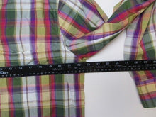 Load image into Gallery viewer, Alan Flusser Shirt Adult Medium Button Up Casual Long Sleeve Plaid Cotton Mens
