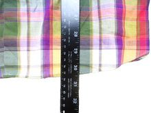 Load image into Gallery viewer, Alan Flusser Shirt Adult Medium Button Up Casual Long Sleeve Plaid Cotton Mens