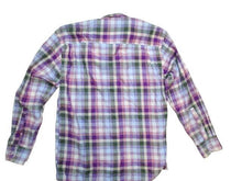 Load image into Gallery viewer, Alan Flusser Shirt Adult Medium Button Up Long Sleeve Plaid Cotton Casual Mens