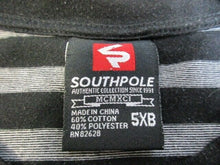 Load image into Gallery viewer, Southpole Shirt Adult 5XL Black Striped V-Neck MCMXCI Streetwear Hip Hop Mens