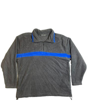 Load image into Gallery viewer, Burnside Jacket Adult Extra Large Gray Blue 1/4 Zip Sherpa Fleece Mock Neck Mens
