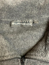 Load image into Gallery viewer, Burnside Jacket Adult Extra Large Gray Blue 1/4 Zip Sherpa Fleece Mock Neck Mens