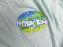 Load image into Gallery viewer, Saltwater Shirt Adult Extra Large Mint Green Hook'Em Myrtle Beach Fishing Mens