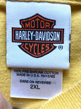 Load image into Gallery viewer, Harley Davidson Shirt Adult 2XL XXL Yellow Motorcycles American Eagle Biker Men