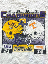Load image into Gallery viewer, LSU Tiger Vs Tennessee Volunteers Shirt Adult Extra Large SEC Champions 2007