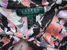 Load image into Gallery viewer, Lauren Ralph Lauren Shirt Womens Lage Cut Out Allover Print Flower Tank Blouse