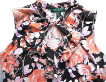 Load image into Gallery viewer, Lauren Ralph Lauren Shirt Womens Lage Cut Out Allover Print Flower Tank Blouse