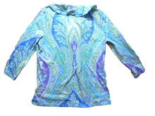 Load image into Gallery viewer, Lauren Ralph Lauren Shirt Womens Medium Ruffle Trim V-Neck Paisley Blouse Ladies