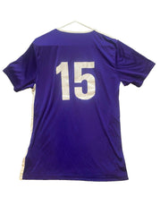 Load image into Gallery viewer, Adidas Shirt Adult Large Purple Climalite Three Stripes #15 Activewear Mens