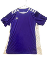 Load image into Gallery viewer, Adidas Shirt Adult Large Purple Climalite Three Stripes #15 Activewear Mens