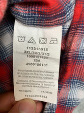 Load image into Gallery viewer, Wrangler Shirt Adult 3XL XXXL Red White Plaid Button Up Flannel Spandex Mens