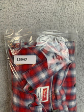 Load image into Gallery viewer, Wrangler Shirt Adult 3XL XXXL Red White Plaid Button Up Flannel Spandex Mens