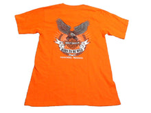 Load image into Gallery viewer, Harley Davidson Shirt Women Small Orange Born To be Wild Eagle Motorcycles Biker