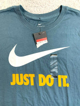 Load image into Gallery viewer, Nike Shirt Adult Large Cobalt Blue Just Do It Swoosh Activewear Spellout Men NWT