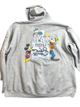 Load image into Gallery viewer, Disney Parks Sweatshirt Adult 2XL Gray 2018 Magic Mickey Goofy Donald Hoodie Men