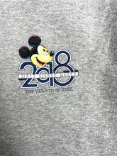 Load image into Gallery viewer, Disney Parks Sweatshirt Adult 2XL Gray 2018 Magic Mickey Goofy Donald Hoodie Men