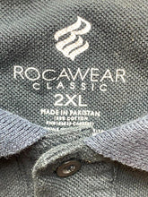 Load image into Gallery viewer, RocaWear Shirt Adult 2XL XXL Black Classic Preppy Casual Collared Golf Polo Mens