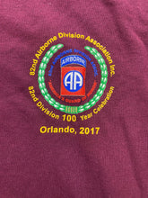 Load image into Gallery viewer, Airborne Shirt Adult Medium Burgundy Americas Guard Of Honor Orlando Army Mens