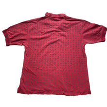 Load image into Gallery viewer, Greg Norman Shirt Adult Large Maroon Navy Shark AOP Performance Golf Polo Mens