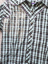 Load image into Gallery viewer, Wrangler Rock by 47 Shirt Women Extra Large Western Cowgirl Affliction Button Up