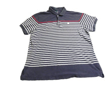 Load image into Gallery viewer, Banana Republic Shirt Adult 2XL Navy White Striped Preppy Casual Golf Polo Mens
