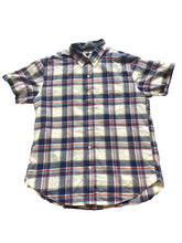 Load image into Gallery viewer, J Crew Shirt Adult Large Blue Red Plaid Button Up Casual Collared Pocket Mens