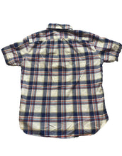 Load image into Gallery viewer, J Crew Shirt Adult Large Blue Red Plaid Button Up Casual Collared Pocket Mens