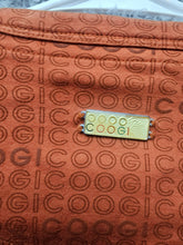 Load image into Gallery viewer, Coogi Shirt Adult Extra Large Orange AOP Spellout Logo Streetwear Pullover Mens