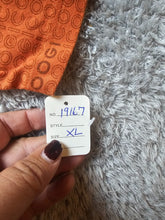 Load image into Gallery viewer, Coogi Shirt Adult Extra Large Orange AOP Spellout Logo Streetwear Pullover Mens