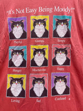 Load image into Gallery viewer, VTG Cat Shirt Womens OSFA Peach Moody Kitty Funny 90s Vanity Fair Sleepshirt