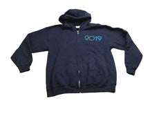 Load image into Gallery viewer, Disney Parks Sweatshirt Adult Large Navy 2019 Mickey Mouse & Friends Hoodie Mens